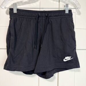 Nike Women's Black Drawstring Club Fleece Athletic Shorts size XS